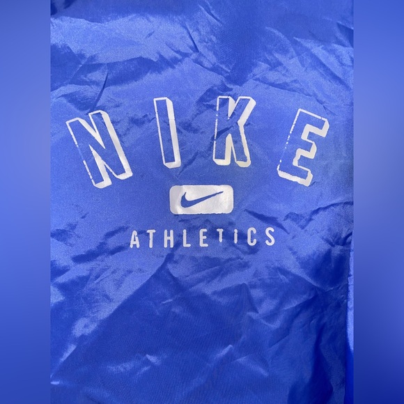 Vintage 90s Nike Windbreaker Women’s Jacket Purple Logo Spell Out size Large - Picture 5 of 5